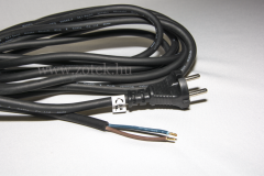 Power cable H05RR-F 2x1,5 3m Straight plug